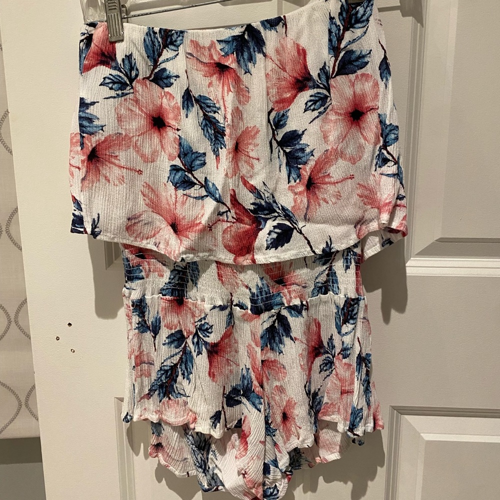 Spiritual Gangster Floral Strapless Romper